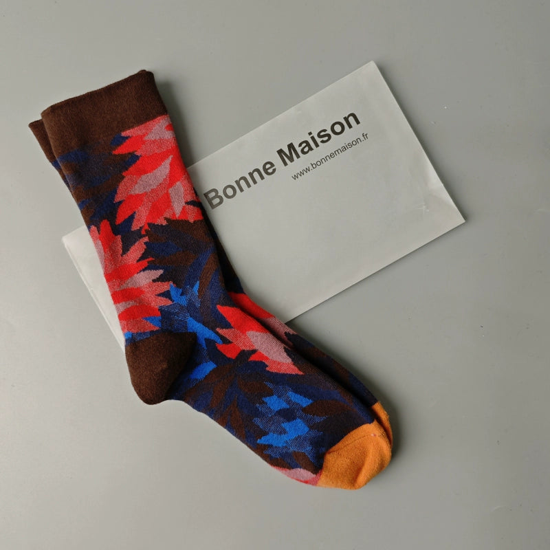 Artistic French Tide Oil Painting Socks fun art literary oil painting