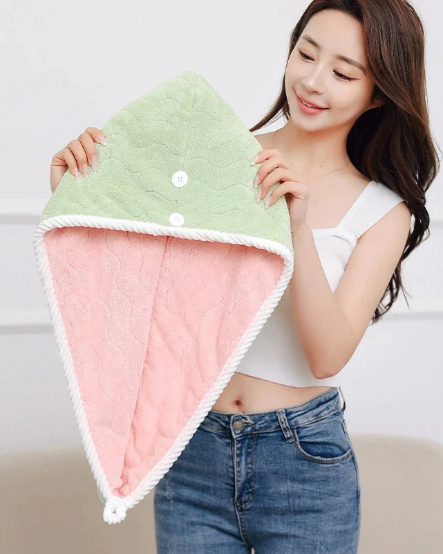 Super Absorbent Quick Drying Hair Dryer Hat & Towel