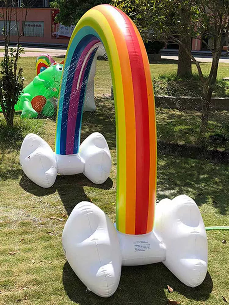 Inflatable Rainbow Water Spray Arch - Children's Day Outdoor Decoration