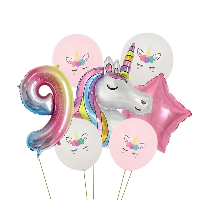 147 Pcs Unicorn Birthday Balloons Arch Garland Kit - Magical Celebration Decor