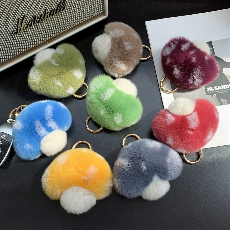 Mushroom Macaron Keychain Delight