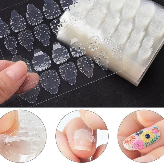 Double-Sided Jelly Glue Nail Art Sticker - Waterproof and Detachable