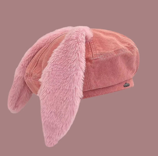 Cute Bunny Ears Denim Beret