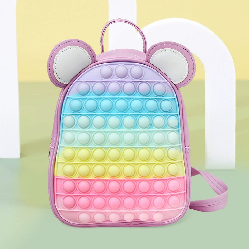 Rainbow Press Silicone Backpack for Kindergarten Kids - Princess Design