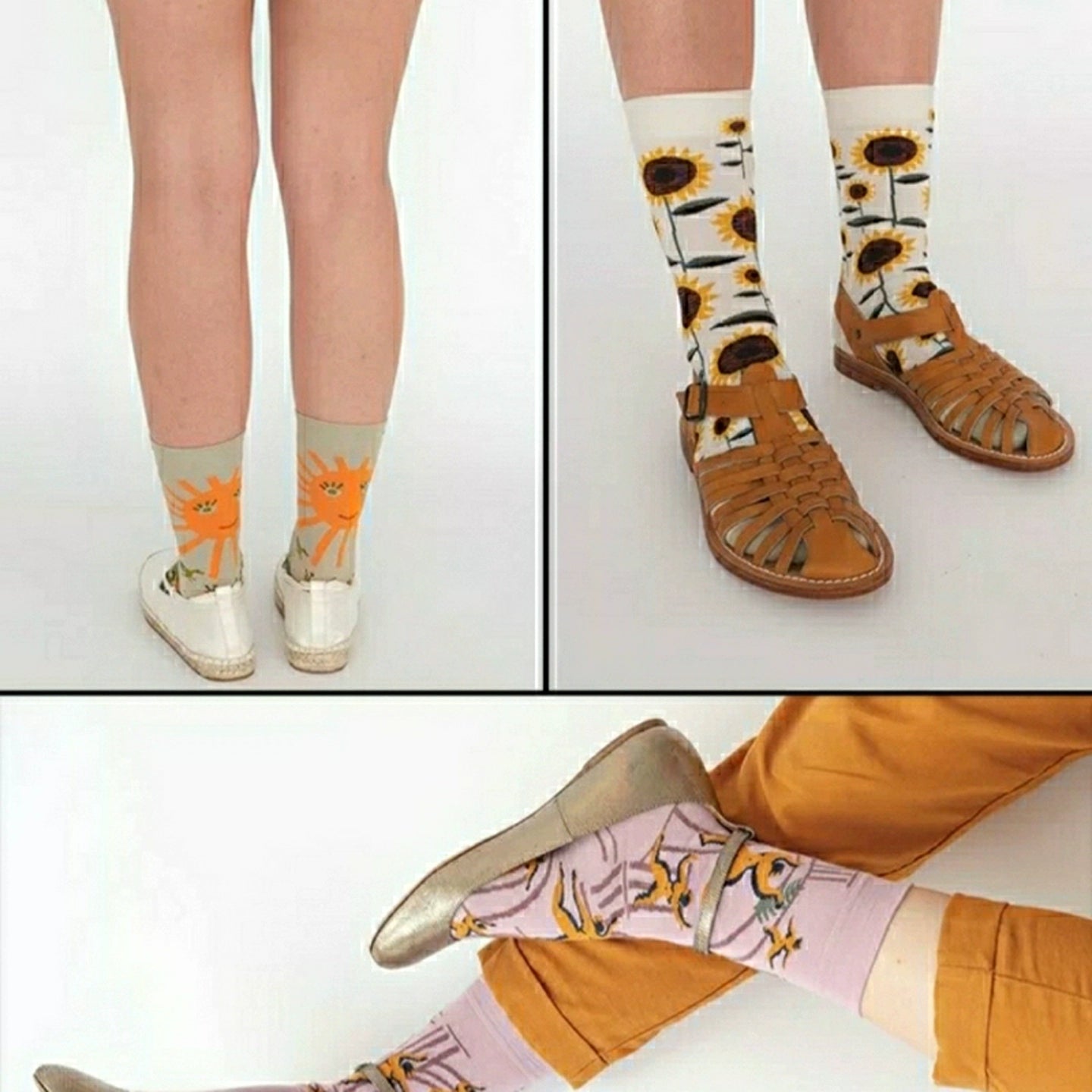 Artistic French Tide Oil Painting Socks fun art literary oil painting