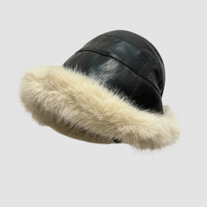 PU Leather Fisherman Hat