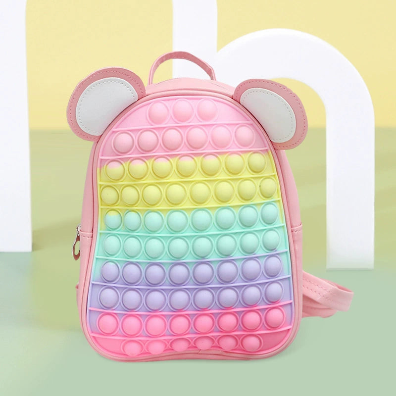 Rainbow Press Silicone Backpack for Kindergarten Kids - Princess Design