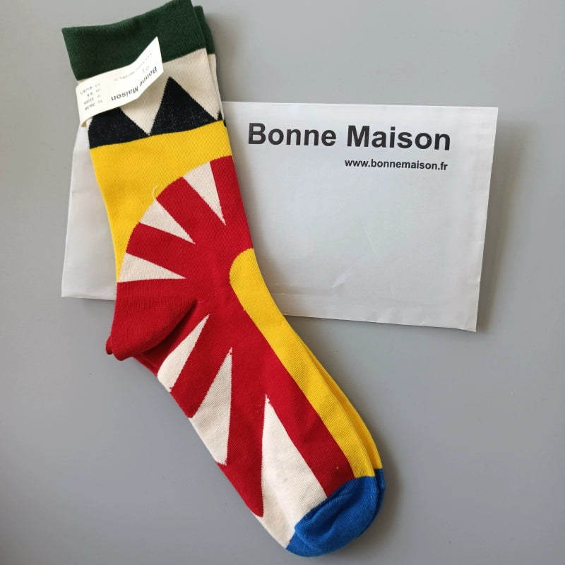 Artistic French Tide Oil Painting Socks fun art literary oil painting