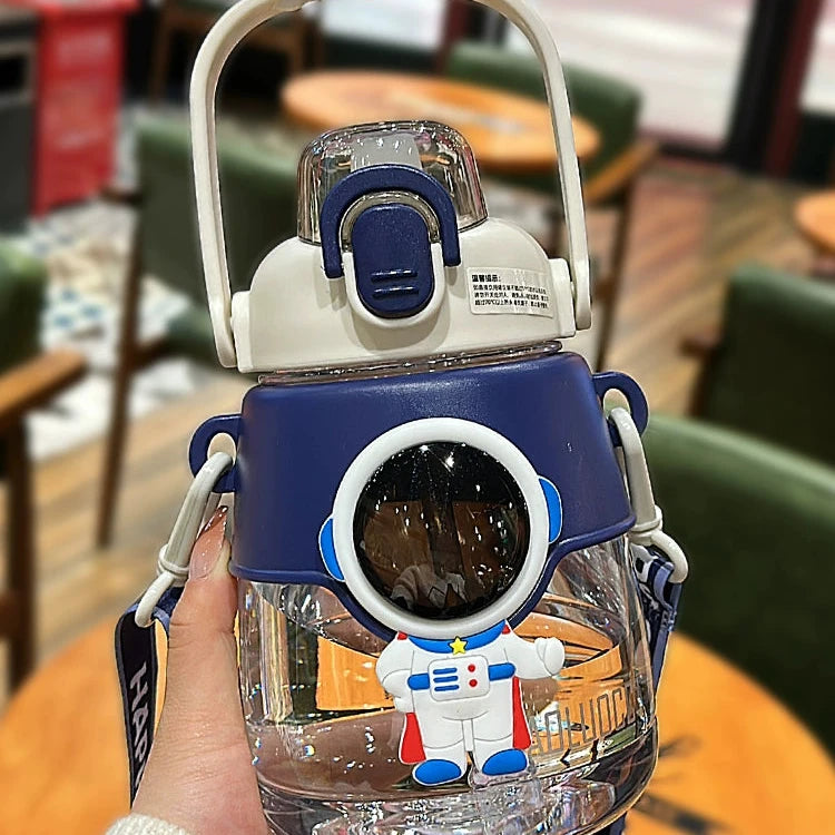 Astronaut Children's Water Cup - Large Capacity Straw Cup