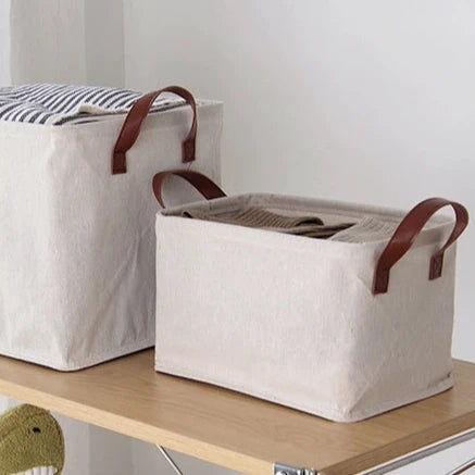 Cotton Linen Storage Basket