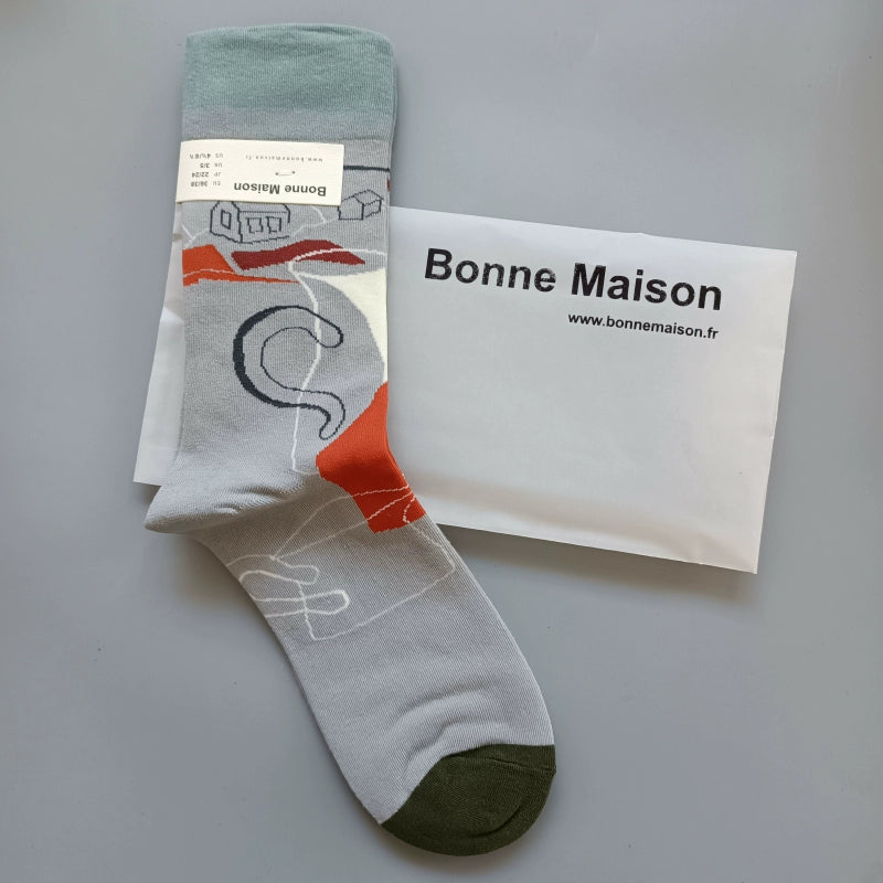 Artistic French Tide Oil Painting Socks