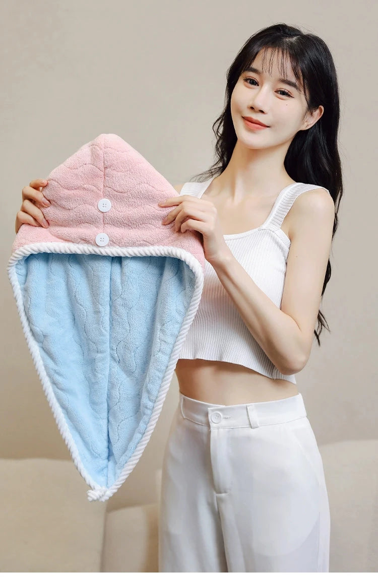 Super Absorbent Quick Drying Hair Dryer Hat & Towel