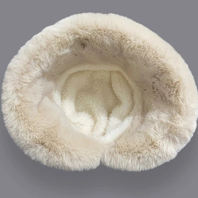 Vintage Suede Fleece Mongolian Hat