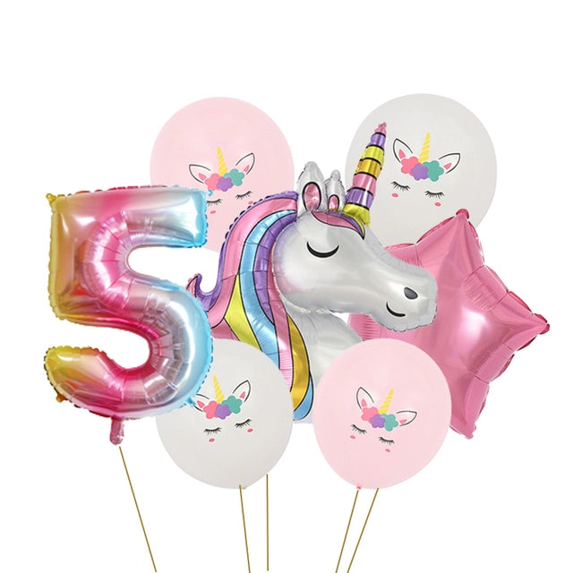 147 Pcs Unicorn Birthday Balloons Arch Garland Kit - Magical Celebration Decor