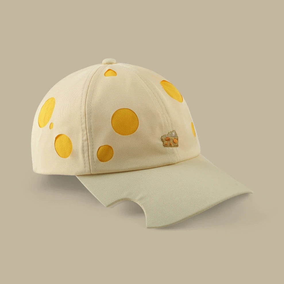 Cheese Cake Embroidered Baseball Hat - Korean Version