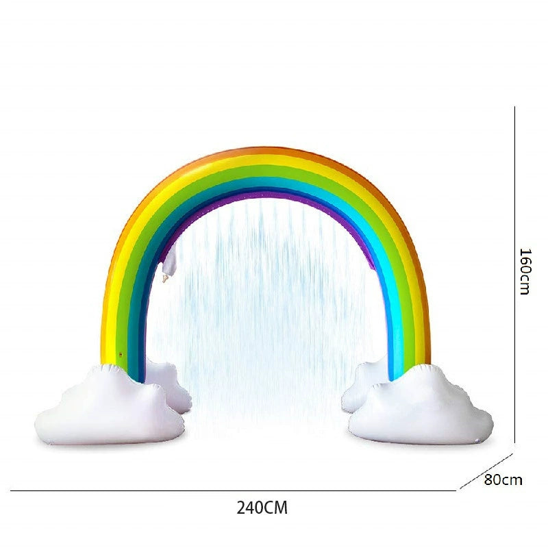 Inflatable Rainbow Water Spray Arch - Children's Day Outdoor Decoration