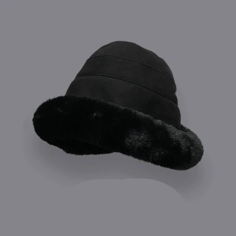 Vintage Suede Fleece Mongolian Hat