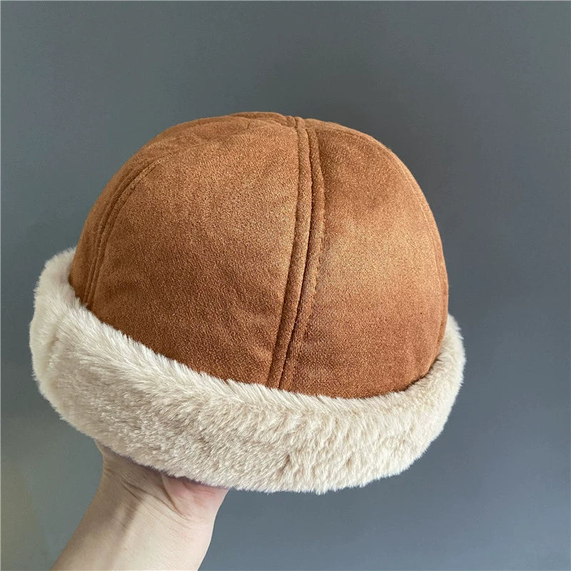 Retro Velvet Lamb Wool Landlord Hat