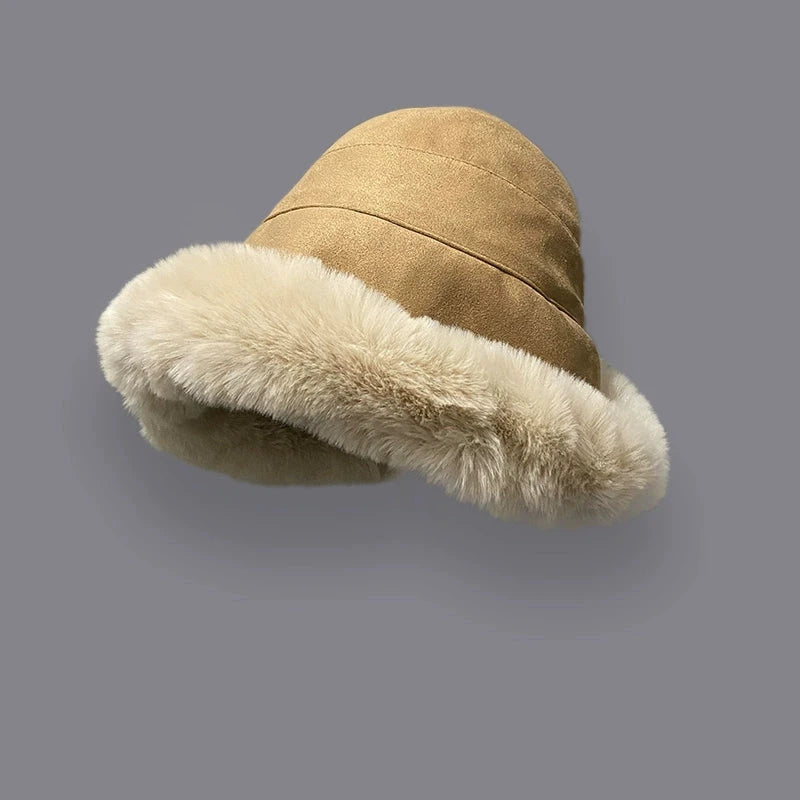 Vintage Suede Fleece Mongolian Hat