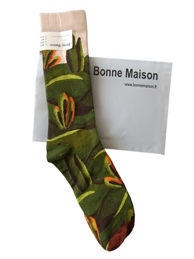 Artistic French Tide Oil Painting Socks