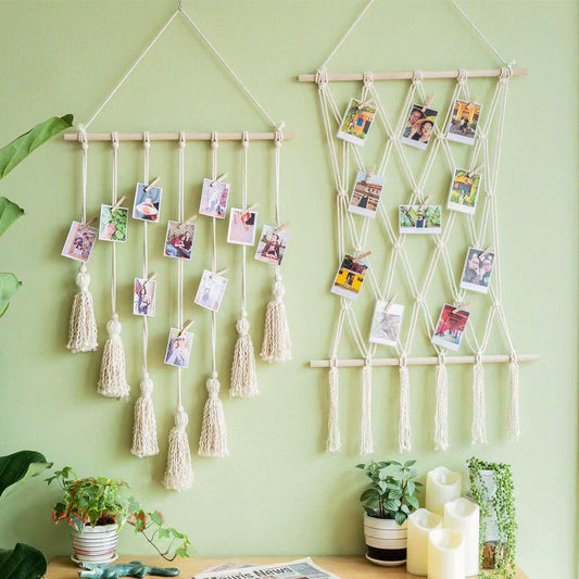 Nordic Woven Photo Wall DIY Kit - Handmade Tapestry Decoration