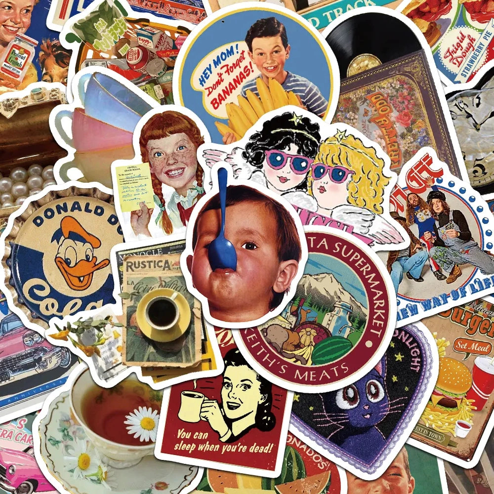 Charming American Retro Style Stickers