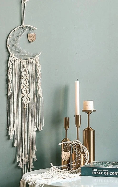 Nordic Dream Catcher Tapestry - Hand Woven Wall Hanging