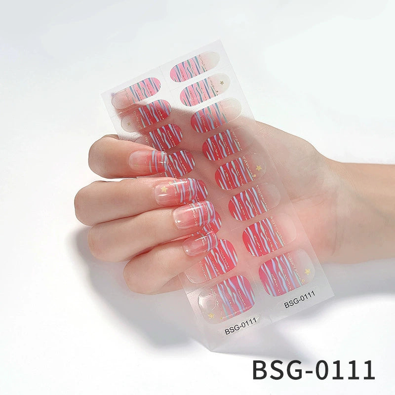 Semicured Gel Nail Sticker Kit