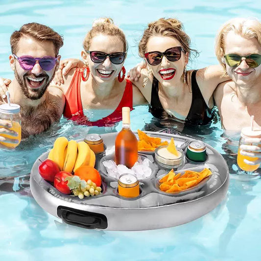 Inflatable Water Floating Tray - Ultimate Poolside Drink Holder