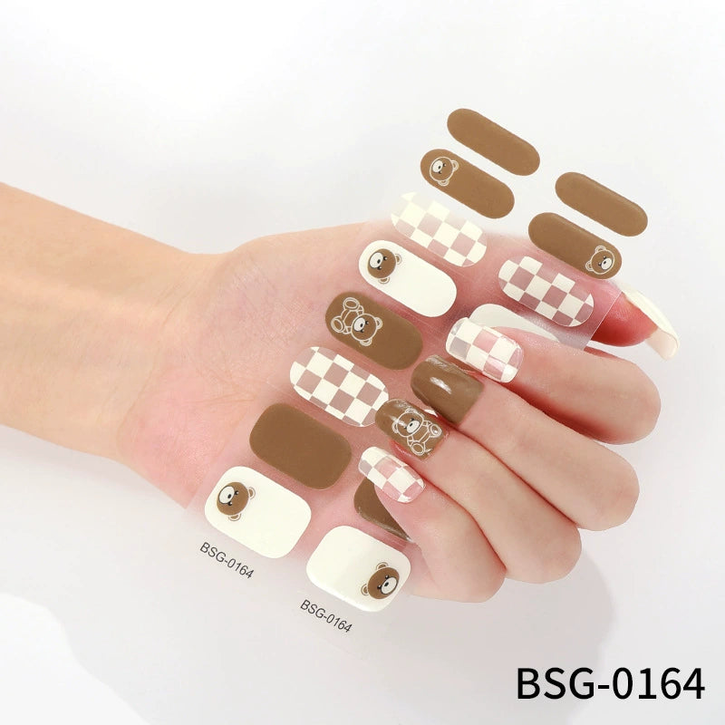 Semicured Gel Nail Sticker Kit