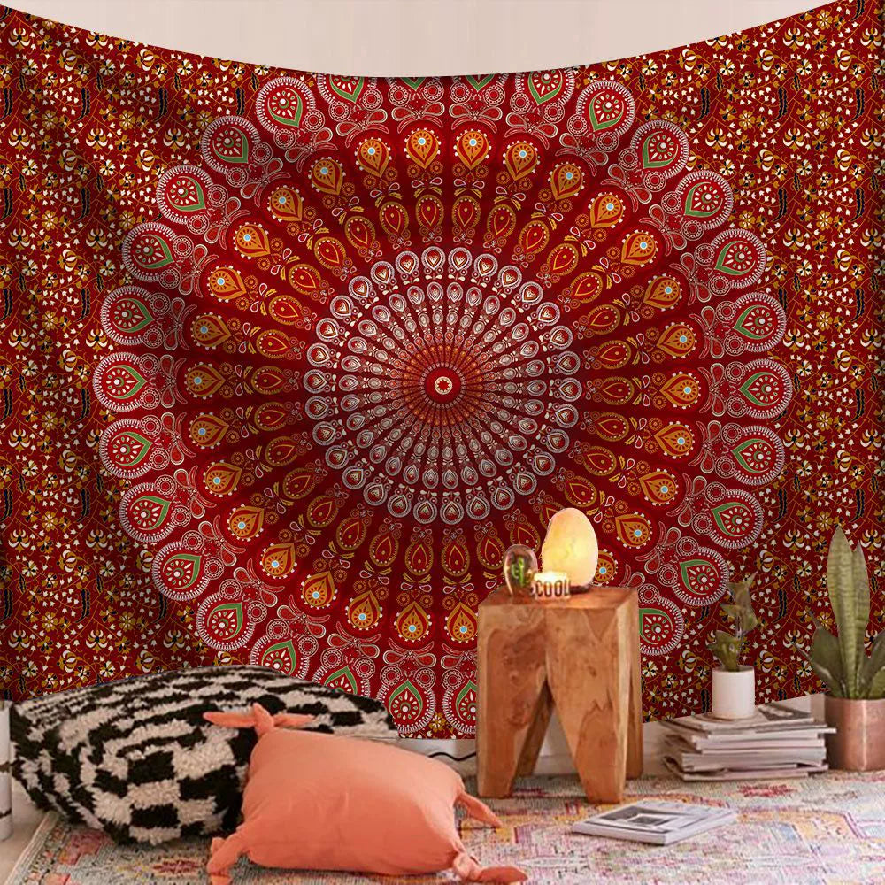 Colorful Mandala Bliss - Decorative Hanging Tapestry