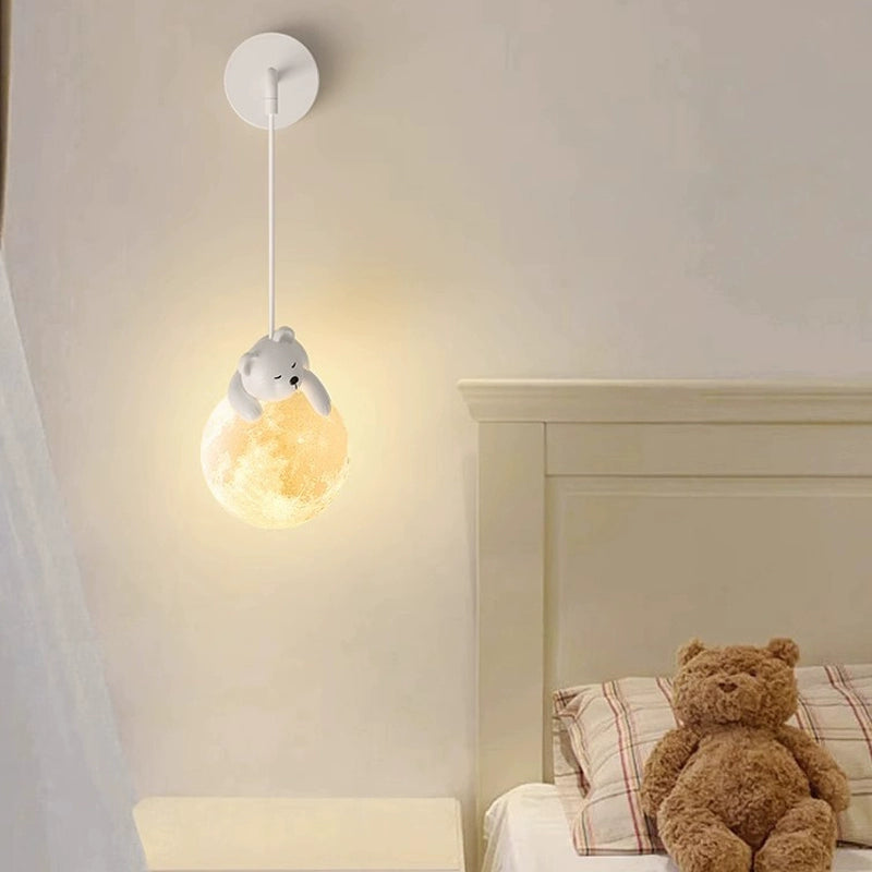 Little Rabbit & Bear Moon Lamp