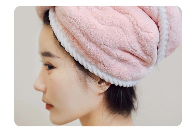 Super Absorbent Quick Drying Hair Dryer Hat & Towel