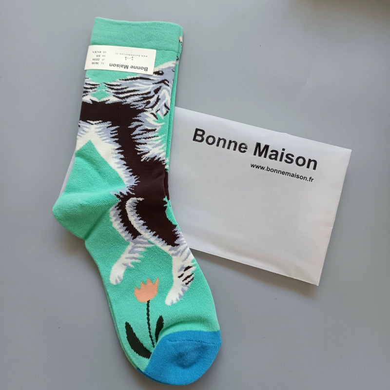 Artistic French Tide Oil Painting Socks