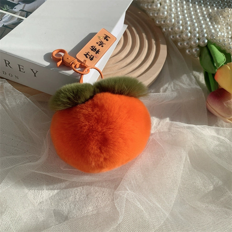 Adorable Persimmon Keychain Pendant