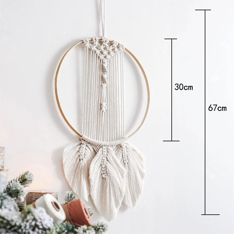 Nordic Dream Catcher Tapestry - Hand Woven Wall Hanging