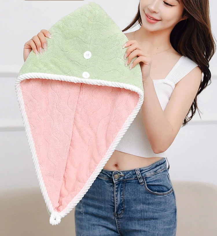 Super Absorbent Quick Drying Hair Dryer Hat & Towel