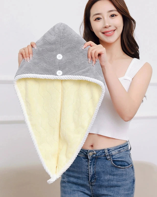 Super Absorbent Quick Drying Hair Dryer Hat & Towel