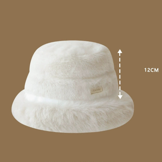 Plush Thickened Warm Bucket Hat for Winter