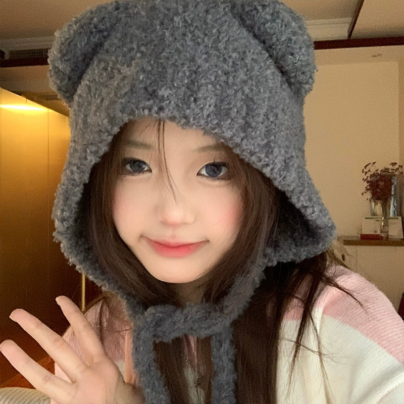 Cute Bear Knit Beanie