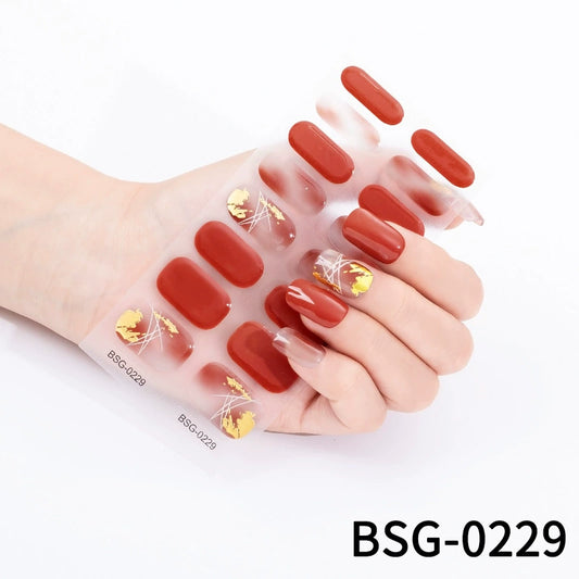 Semicured Gel Nail Sticker Kit