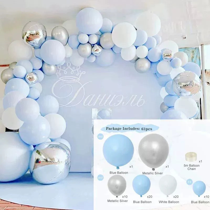 Blue Balloon Garland Arch Kit - Perfect for Party Decorations