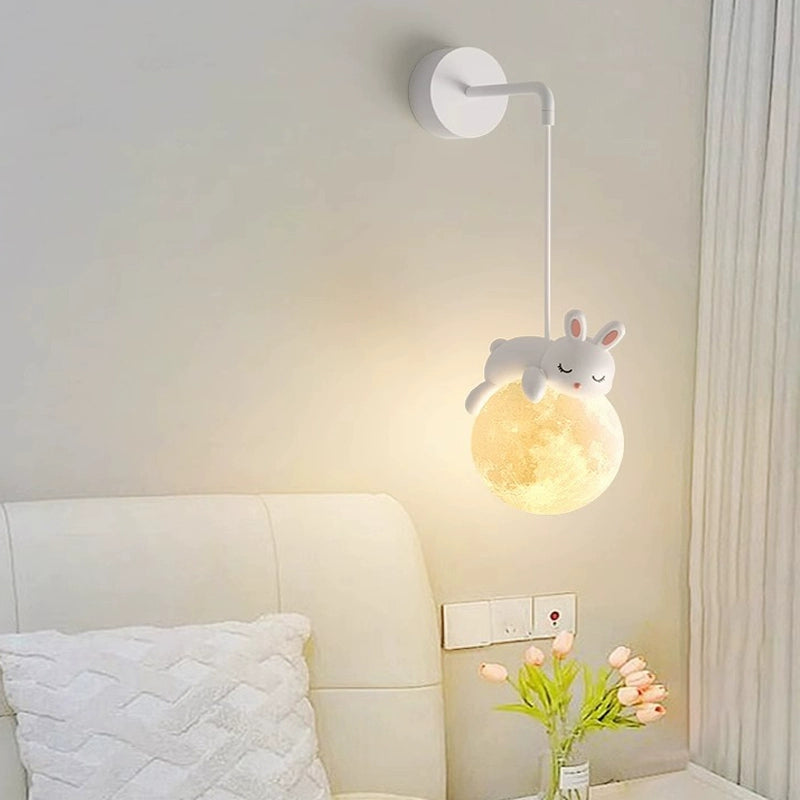 Little Rabbit & Bear Moon Lamp