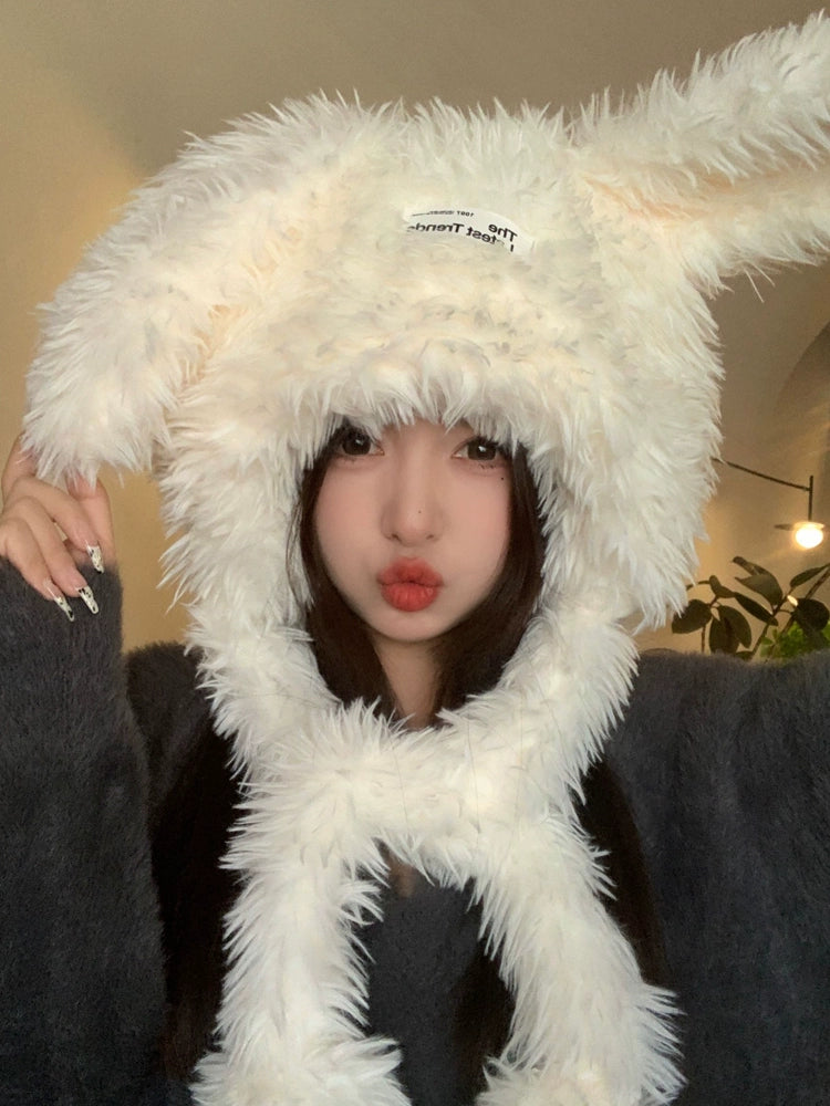 Sweet Long-Haired Rabbit Ear Hat