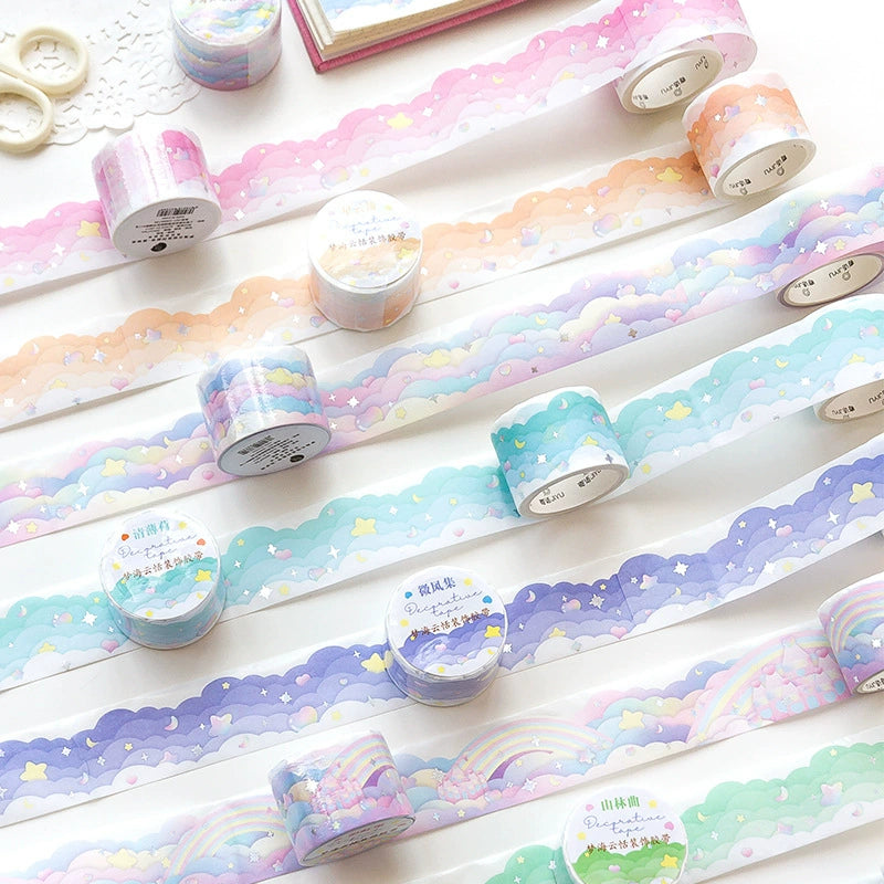 Dream Pastel Alien Washi Tape - Whimsical DIY Stationery Supplies