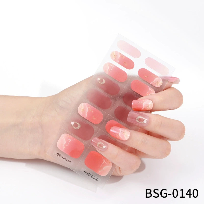 Semicured Gel Nail Sticker Kit