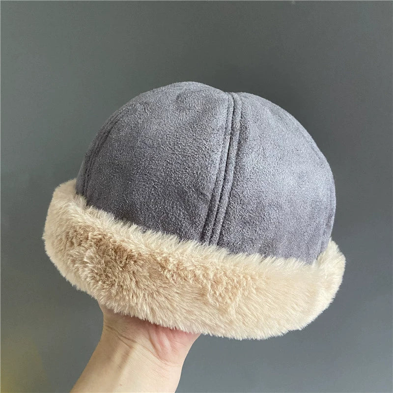 Retro Velvet Lamb Wool Landlord Hat