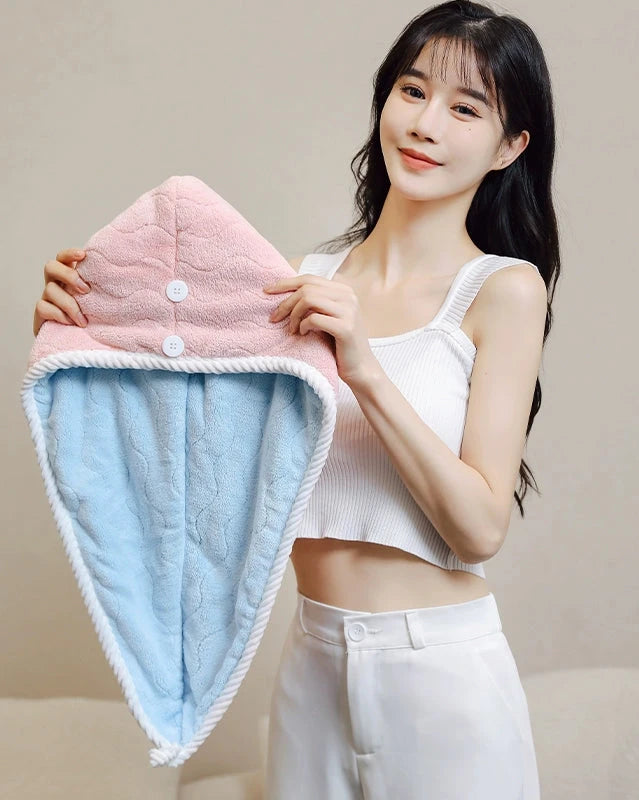 Super Absorbent Quick Drying Hair Dryer Hat & Towel