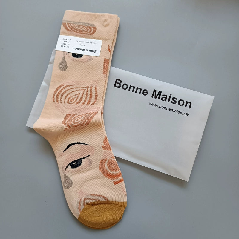 Artistic French Tide Oil Painting Socks