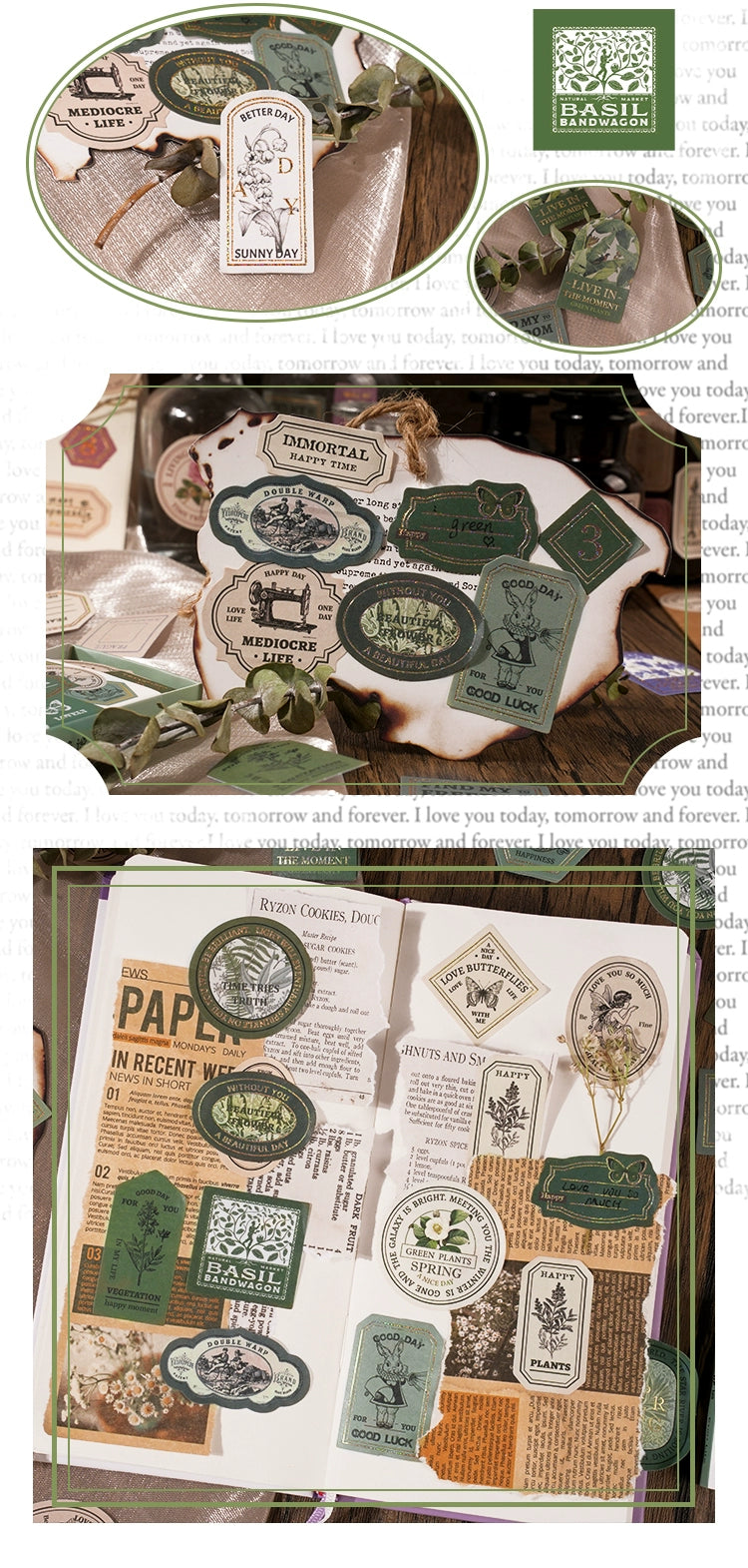 Vintage Stationery Essentials- Elevate Your Creative Expressions with Timeless Sticker Accents